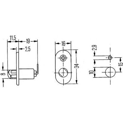 Photo Switch, door contact HELLA 6ZF004365011