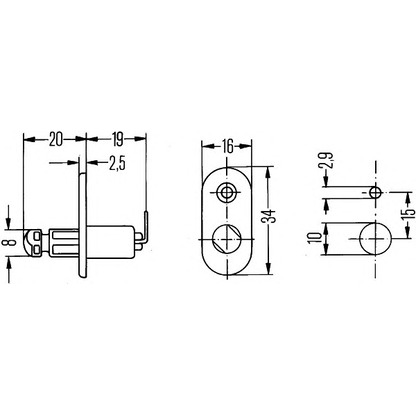 Photo Switch, door contact HELLA 6ZF004365041