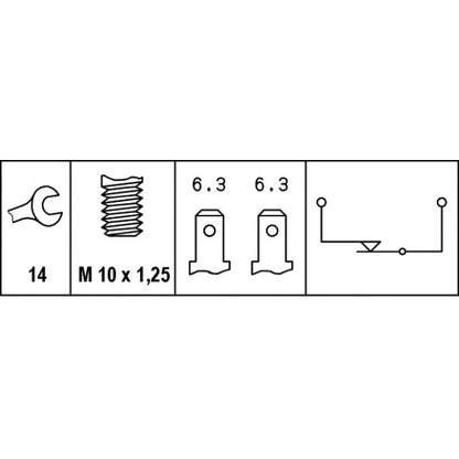 Foto Interruptor luces freno HELLA 6DF007364001