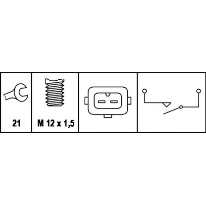 Photo Switch, reverse light HELLA 6ZF007673001