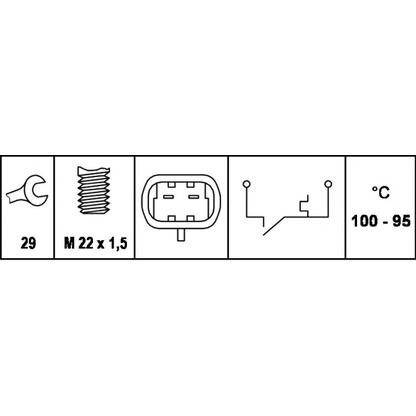 Foto Termocontatto, Ventola radiatore HELLA 6ZT007807001