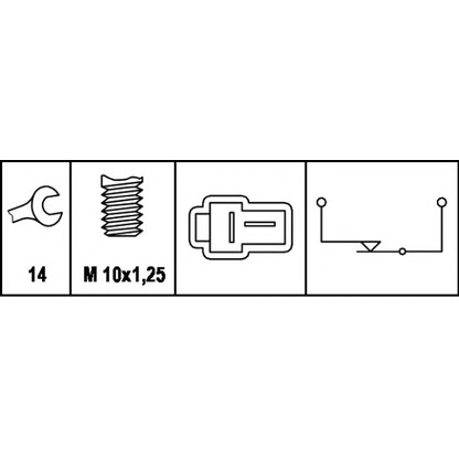 Photo Brake Light Switch HELLA 6DD008622421