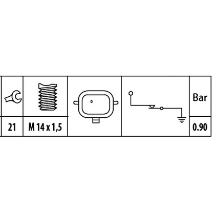 Foto Sensor, presión de aceite HELLA 6ZL003259901