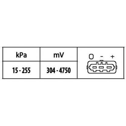 Foto Sensor, presión colector de admisión HELLA 6PP009400391