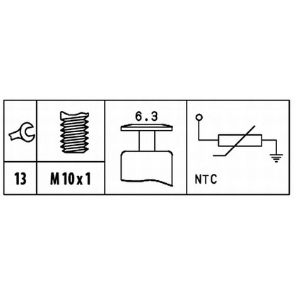 Foto Sensor, Kühlmitteltemperatur HELLA 6PT009309441