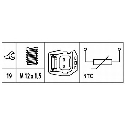 Foto Sensor, Kühlmitteltemperatur HELLA 6PT009309461