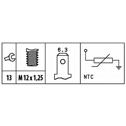 Zdjęcie Czujnik, temperatura płynu chłodzącego HELLA 6PT009309491