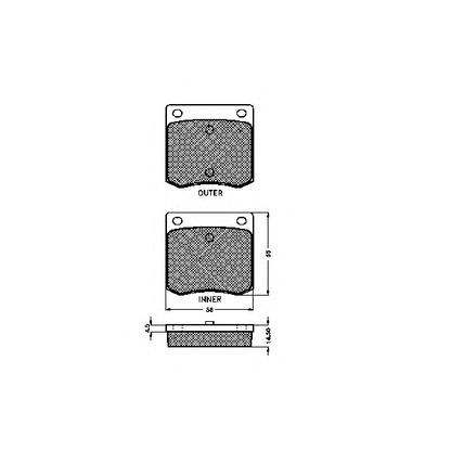 Photo Kit de plaquettes de frein, frein à disque SPIDAN 30144