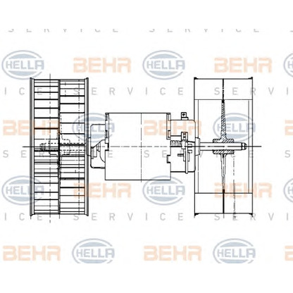 Фото Вентилятор салона HELLA 8EW009100621