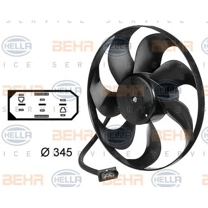 Photo Electric Motor, radiator fan HELLA 8EW009144531