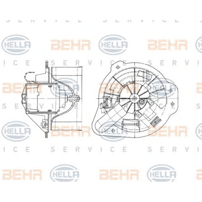 Фото Вентилятор салона HELLA 8EW009157591