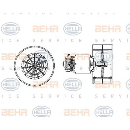 Фото Вентилятор салона HELLA 8EW009158631