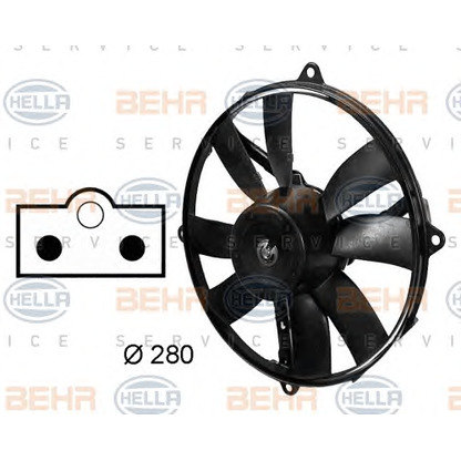 Photo Ventilateur, refroidissement du moteur HELLA 8EW009158751