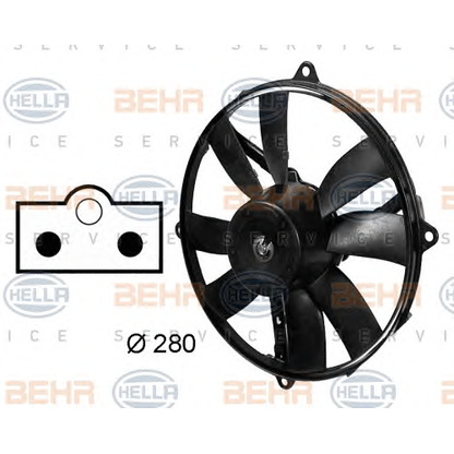 Photo Ventilateur, refroidissement du moteur HELLA 8EW009158761