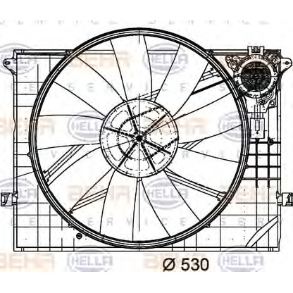 Foto Ventilador, refrigeración del motor HELLA 8EW009158781