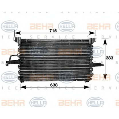 Фото Конденсатор, кондиционер HELLA 8FC351035331