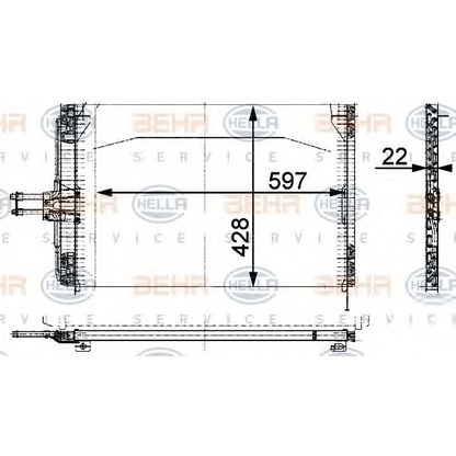 Фото Конденсатор, кондиционер HELLA 8FC351035464