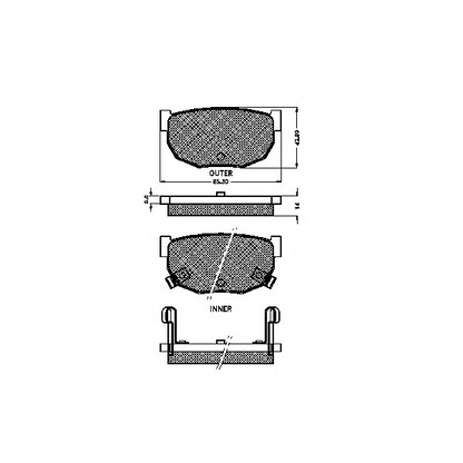 Photo Brake Pad Set, disc brake SPIDAN 31005