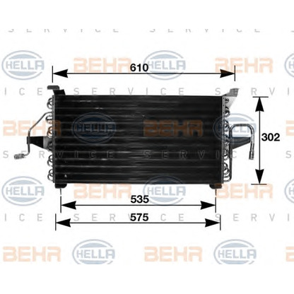 Фото Конденсатор, кондиционер HELLA 8FC351035681