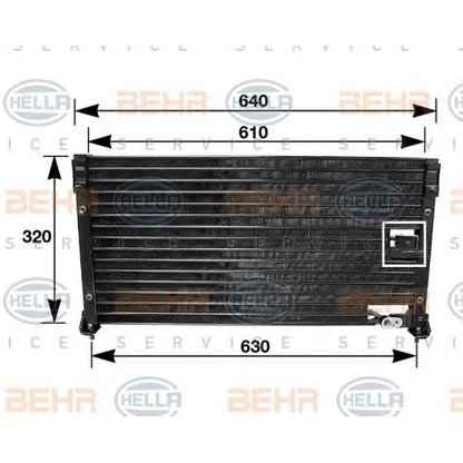 Фото Конденсатор, кондиционер HELLA 8FC351035711