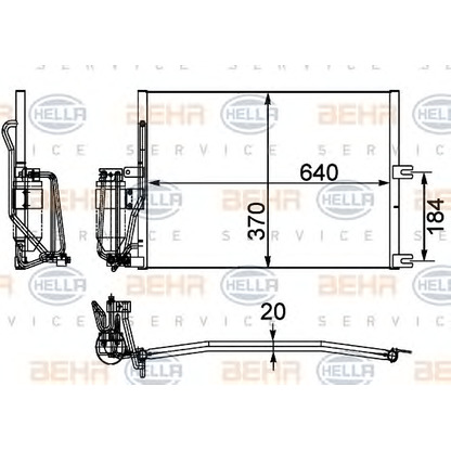 Foto Condensatore, Climatizzatore HELLA 8FC351036031