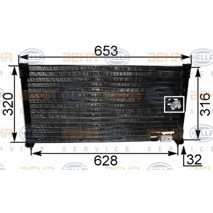 Фото Конденсатор, кондиционер HELLA 8FC351036281