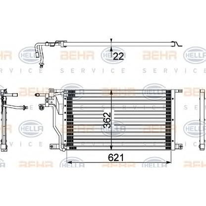 Фото Конденсатор, кондиционер HELLA 8FC351036441