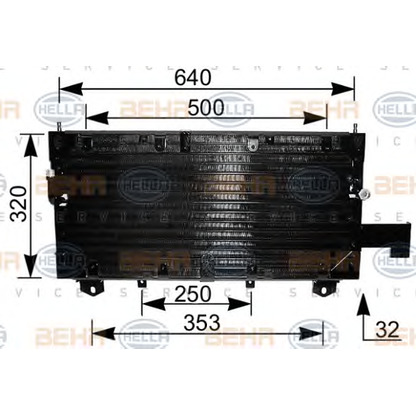 Foto Condensatore, Climatizzatore HELLA 8FC351036461