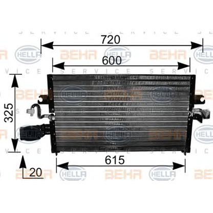 Photo Condenser, air conditioning HELLA 8FC351036501