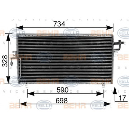 Foto Condensatore, Climatizzatore HELLA 8FC351036511