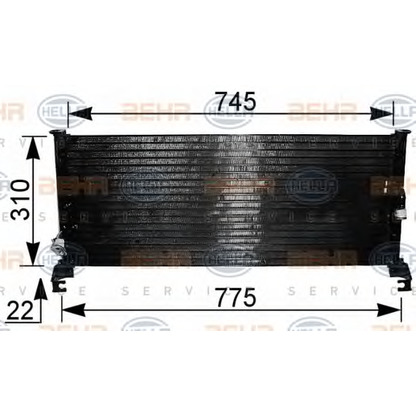 Photo Condenser, air conditioning HELLA 8FC351036631