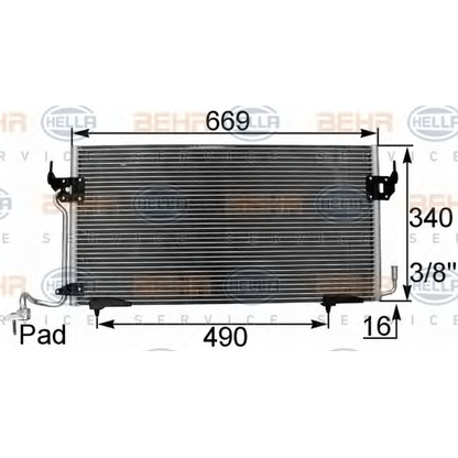 Foto Condensatore, Climatizzatore HELLA 8FC351037151