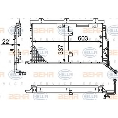 Photo Condenser, air conditioning HELLA 8FC351037311