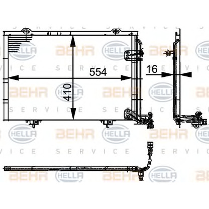 Foto Condensatore, Climatizzatore HELLA 8FC351037331