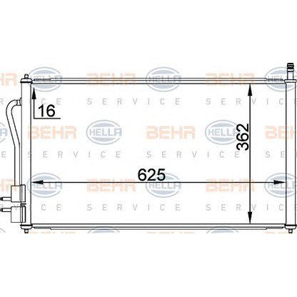 Фото Конденсатор, кондиционер HELLA 8FC351037471