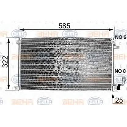 Photo Condenser, air conditioning HELLA 8FC351038221