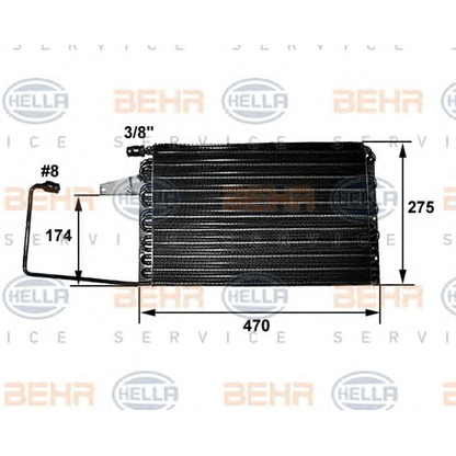 Foto Condensatore, Climatizzatore HELLA 8FC351038401