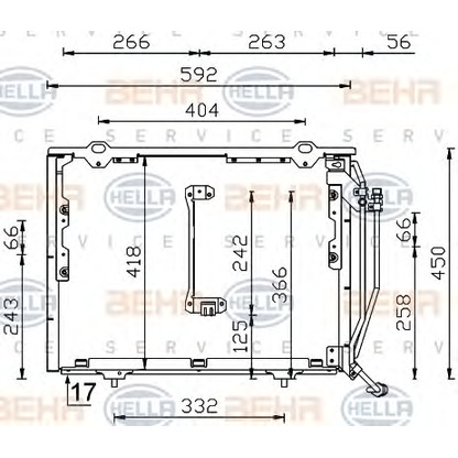 Фото Конденсатор, кондиционер HELLA 8FC351038464