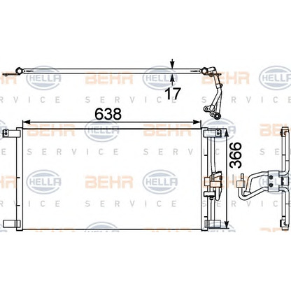 Фото Конденсатор, кондиционер HELLA 8FC351038481