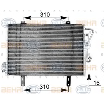 Фото Конденсатор, кондиционер HELLA 8FC351038591