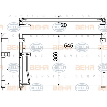 Фото Конденсатор, кондиционер HELLA 8FC351038701