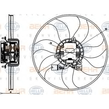 Photo Fan, radiator HELLA 8EW351040071