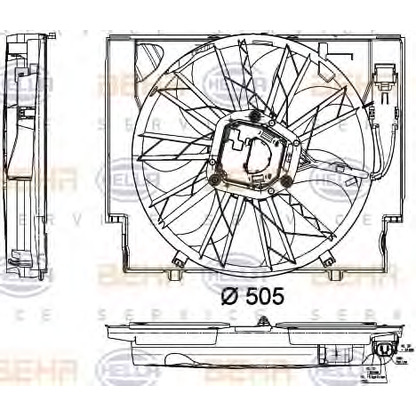 Photo Ventilateur, refroidissement du moteur HELLA 8EW351040421