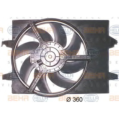 Foto Ventilador, refrigeración del motor HELLA 8EW351043771