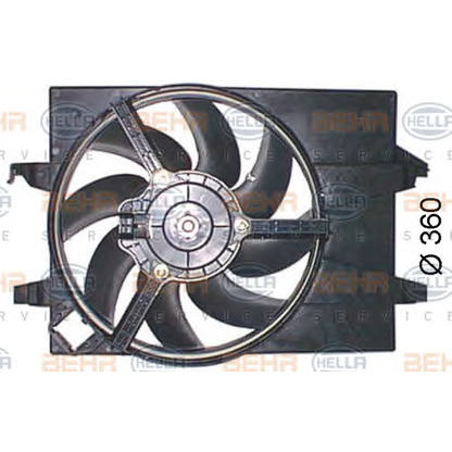 Foto Ventilador, refrigeración del motor HELLA 8EW351044551