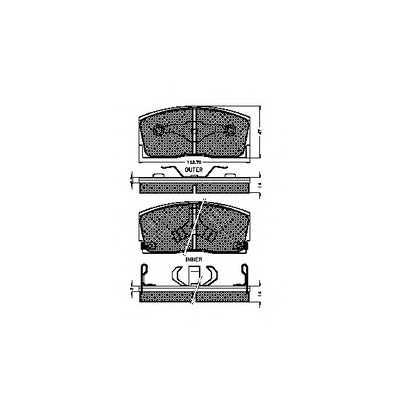 Фото Комплект тормозных колодок, дисковый тормоз SPIDAN 31414