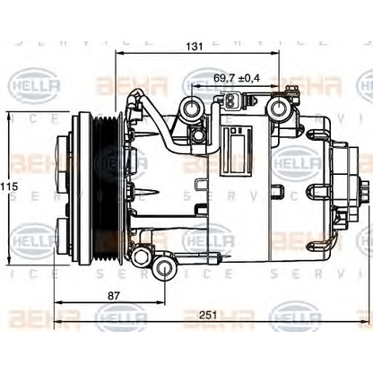 Фото Компрессор, кондиционер HELLA 8FK351113481