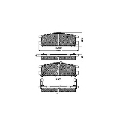 Photo Kit de plaquettes de frein, frein à disque SPIDAN 31796