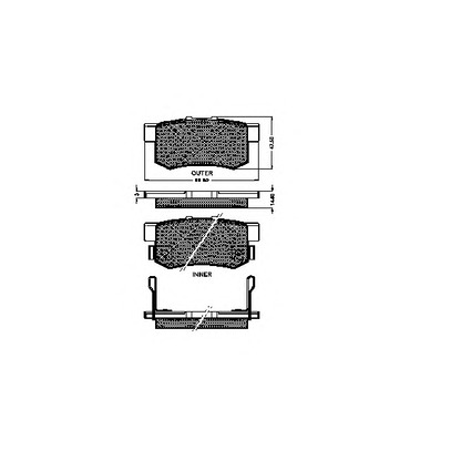 Photo Kit de plaquettes de frein, frein à disque SPIDAN 31827