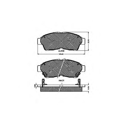 Photo Brake Pad Set, disc brake SPIDAN 31856